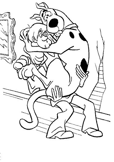 Scène de Scooby-Doo en pleine enquête avec ses amis dans un décor animé