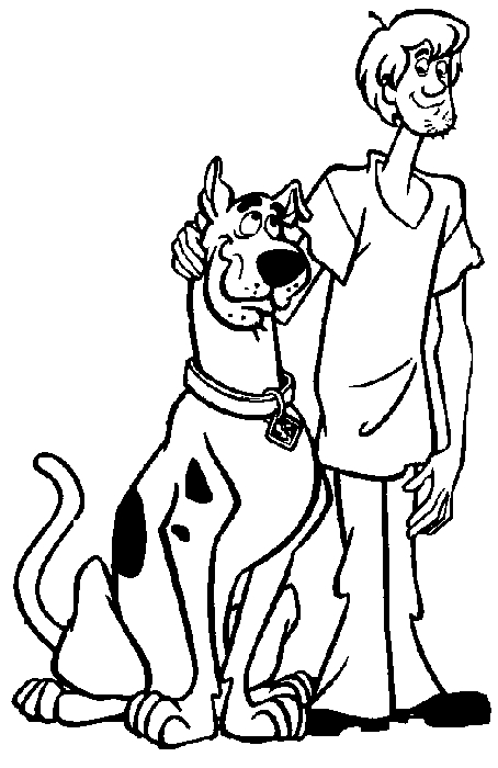 Scooby-Doo et Shaggy en pleine enquête dans un décor mystérieux