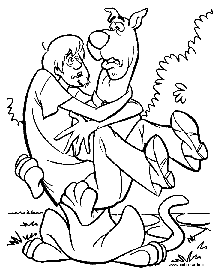 Scooby-Doo et ses amis dans une scène d'aventure