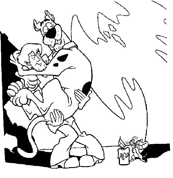 Scooby-Doo et Shaggy dans un moment de curiosité