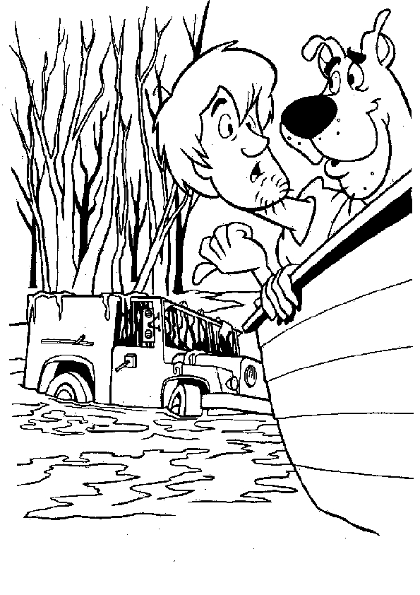 Scooby-Doo en pleine enquête dans un décor mystérieux