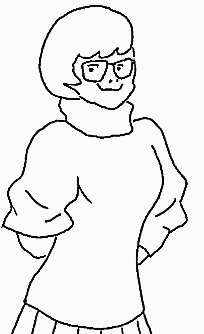 Coloriage de Scooby-Doo en pleine enquête avec ses amis dans un décor mystérieux