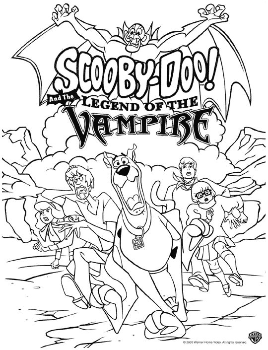 Scooby-Doo en pleine enquête avec ses amis dans un décor mystérieux