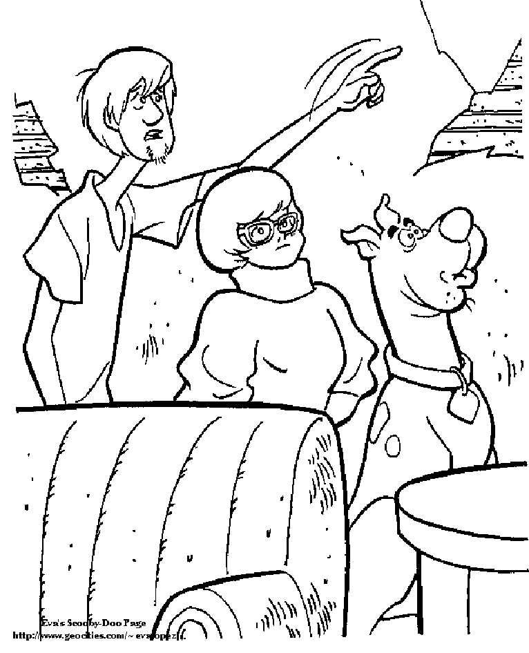 Scooby-Doo et Shaggy en pleine enquête dans un décor mystérieux