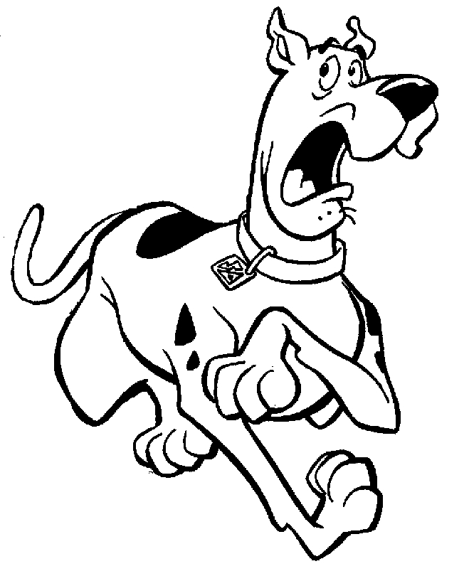 Coloriage de Scooby-Doo en pleine enquête avec ses amis