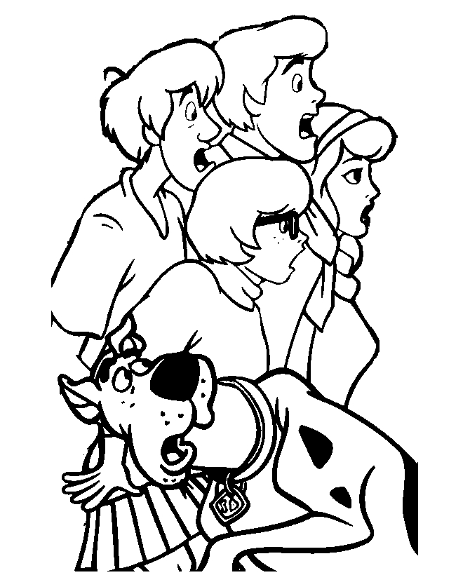 Scooby-Doo et Shaggy en pleine enquête dans un décor mystérieux