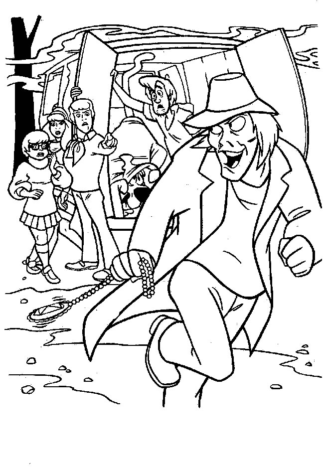 Scooby-Doo et Shaggy en pleine enquête dans un décor mystérieux
