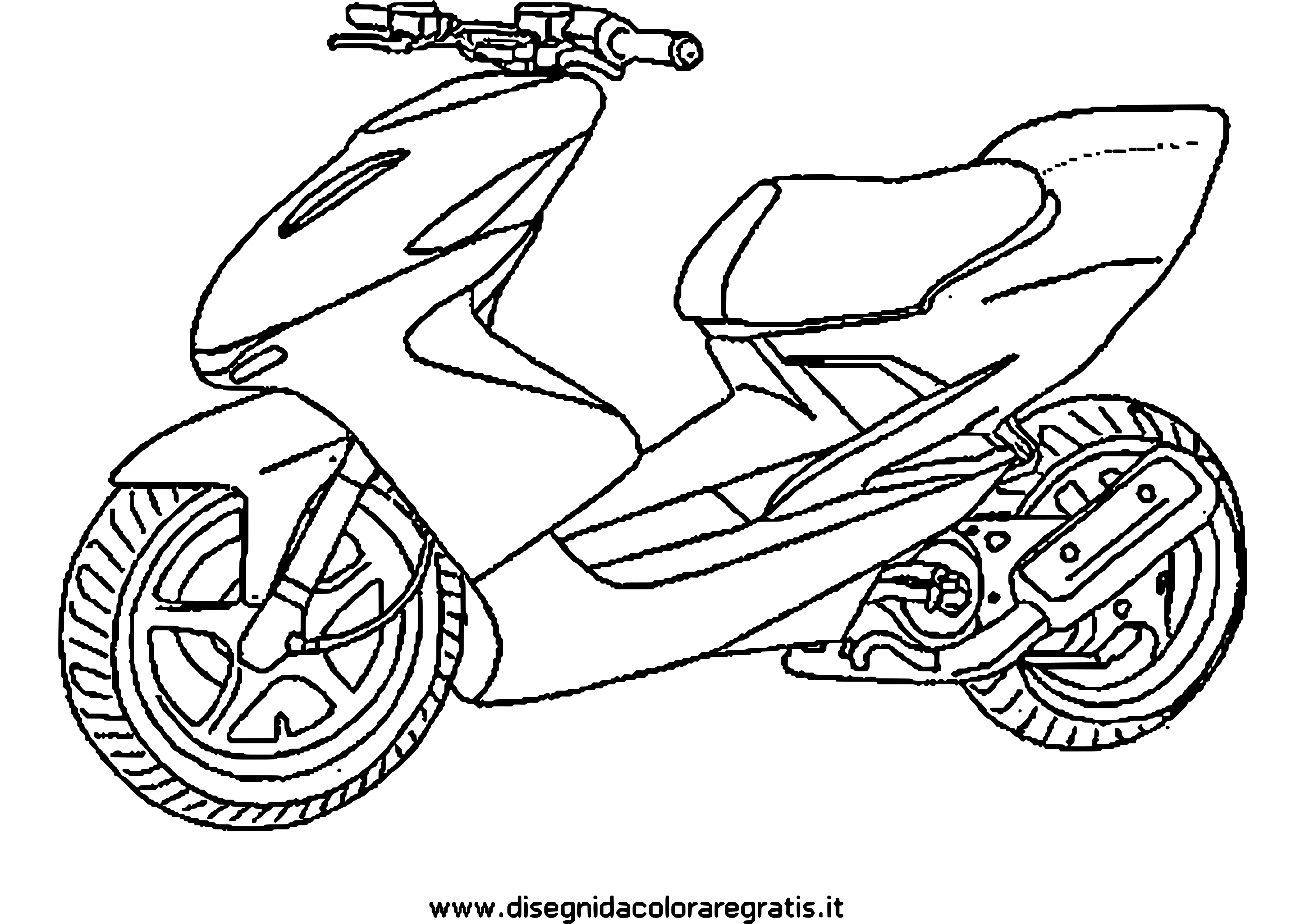 Coloriage d'un scooter stylé sur une route ensoleillée