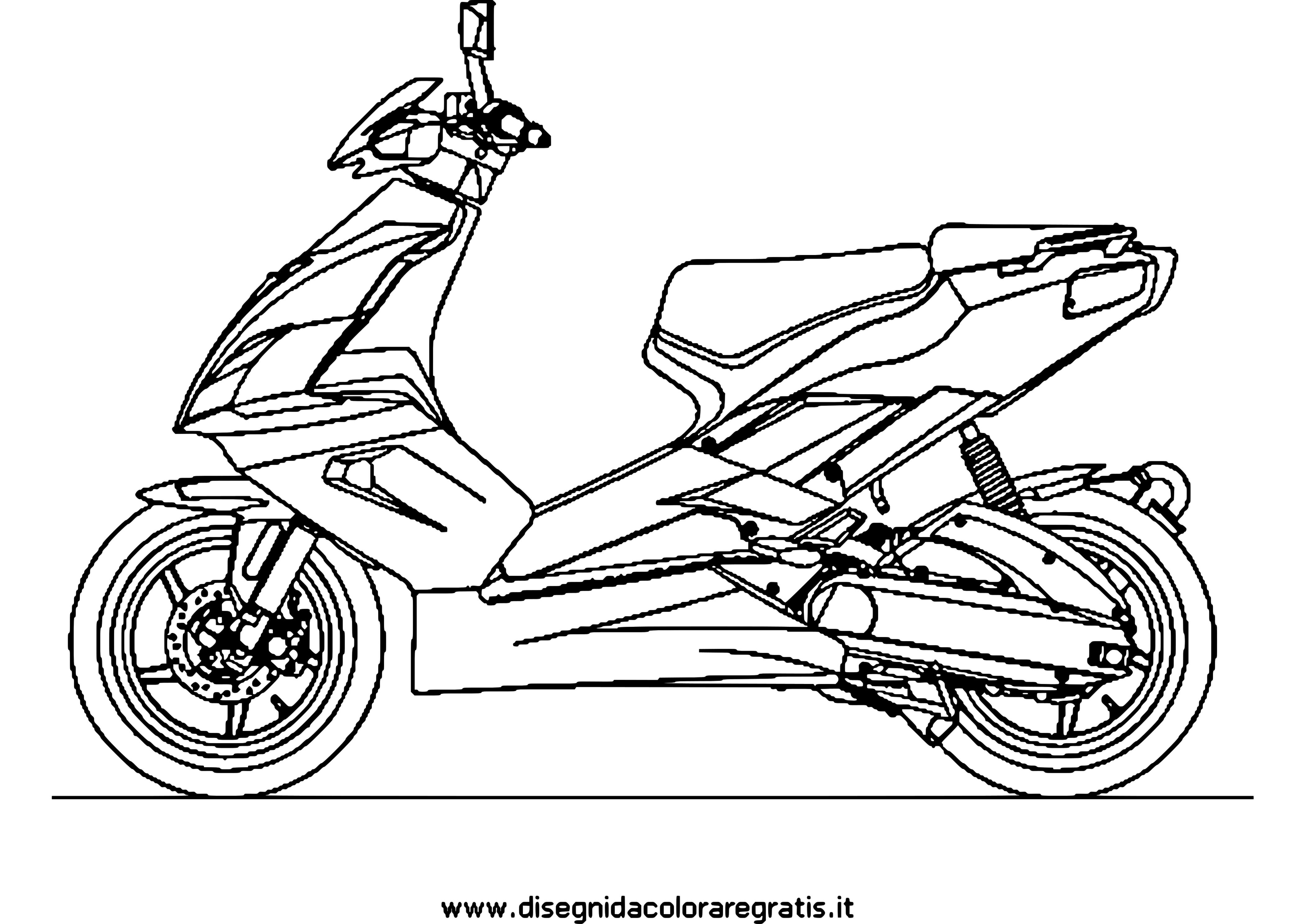 Coloriage d'un scooter stylé sur fond minimaliste