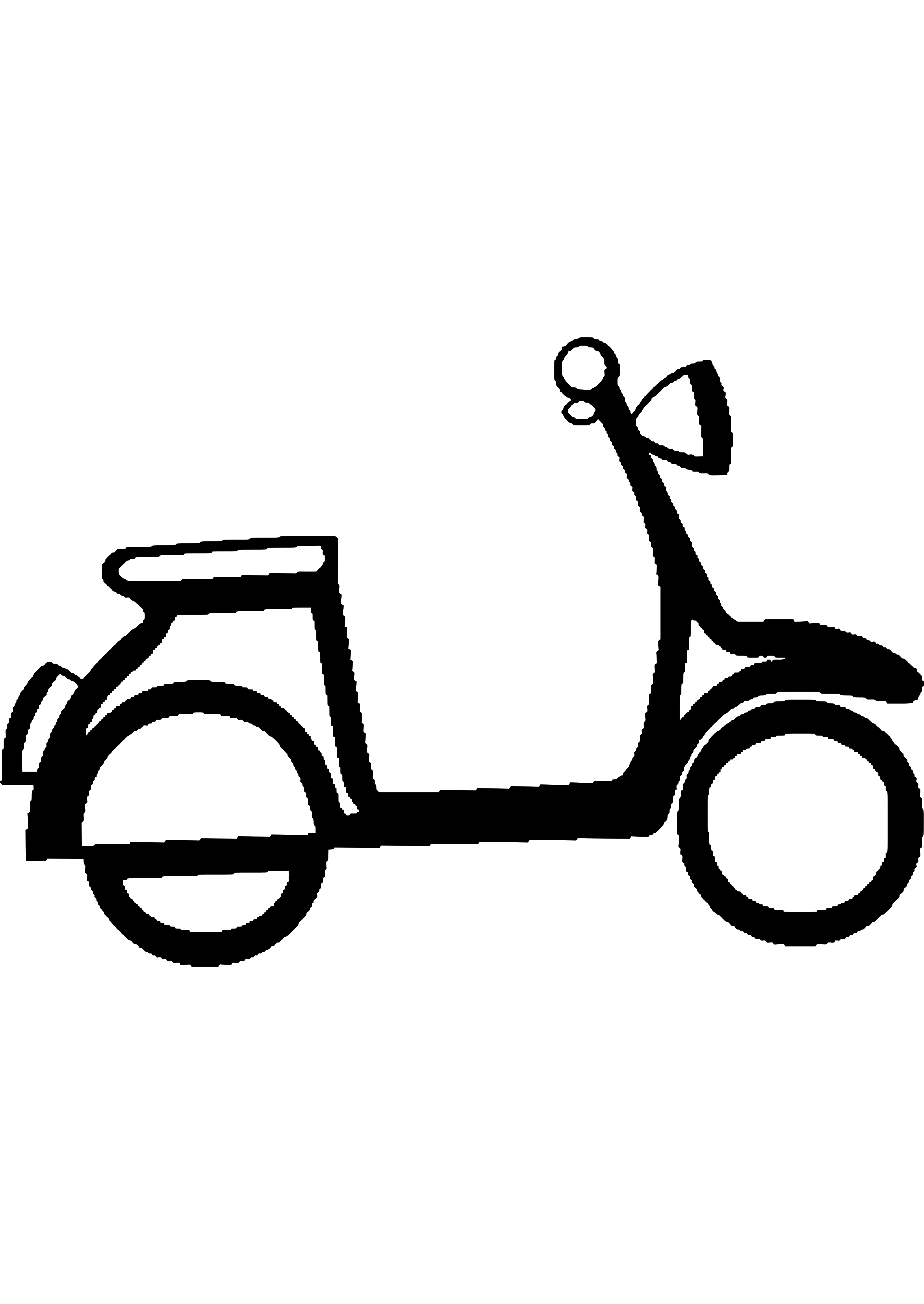 Coloriage d'un scooter sur une route avec des arbres en arrière-plan
