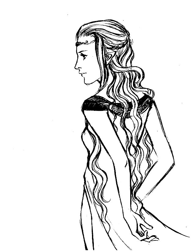 Coloriage du personnage emblématique de la saga Le Seigneur des Anneaux