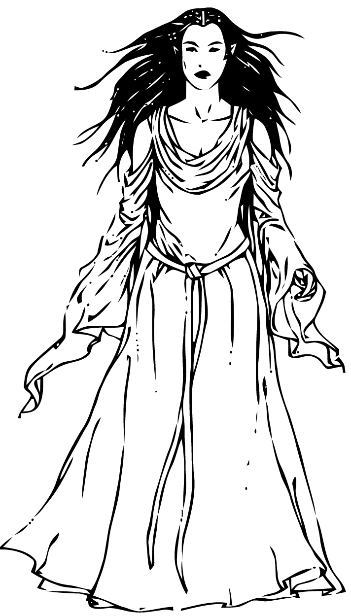 Coloriage du Seigneur des Anneaux avec Frodo et Sam au pied de la montagne