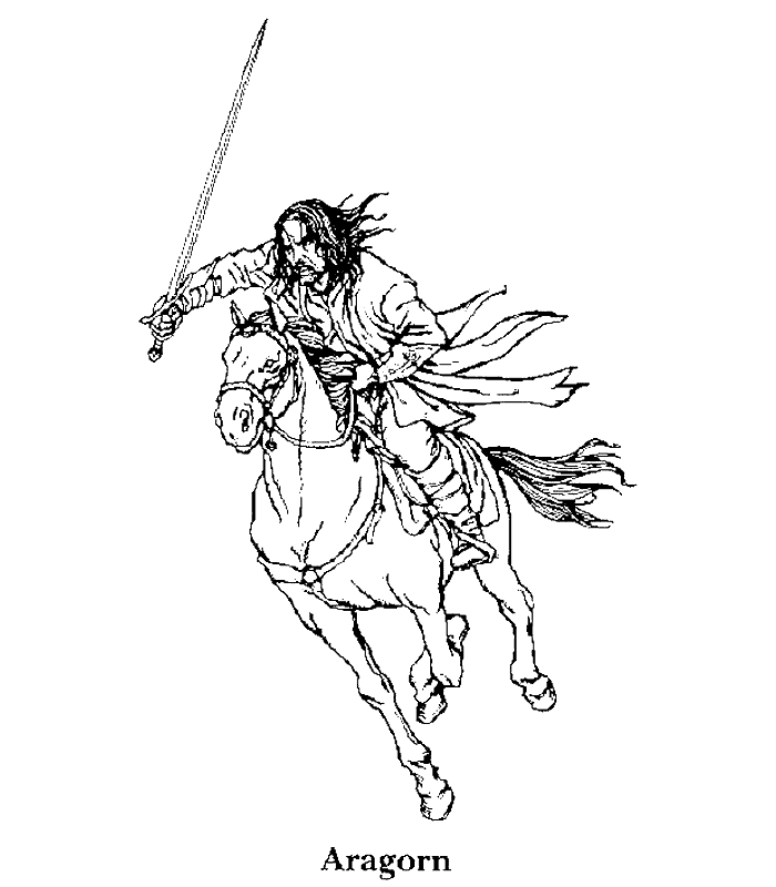 Coloriage du Seigneur des Anneaux : Frodo et Sam dans la Comté