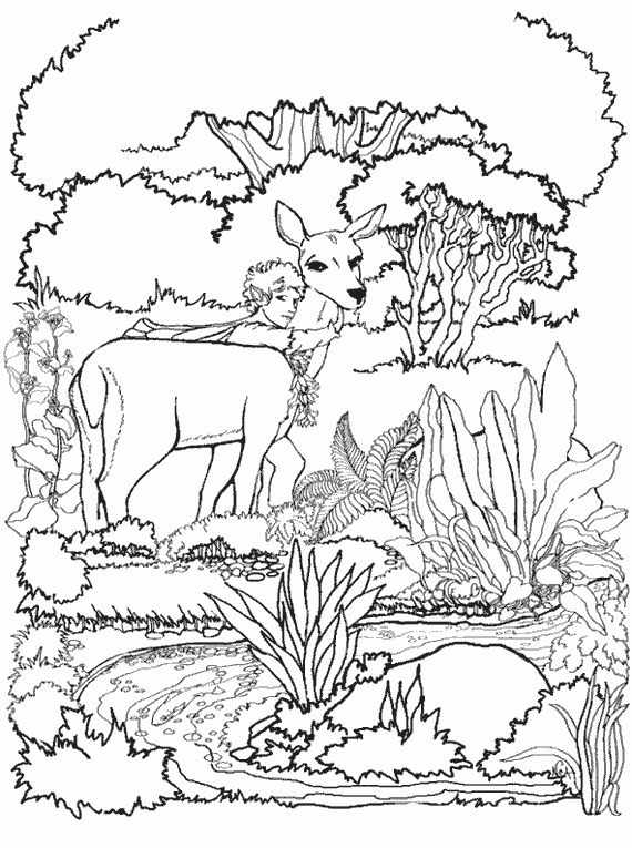Coloriage du Seigneur des Anneaux : Frodo et Sam dans la Comté