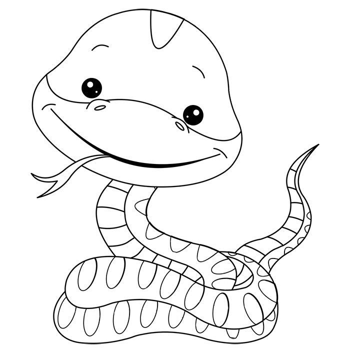 Coloriage d'un serpent sinueux dans un paysage naturel