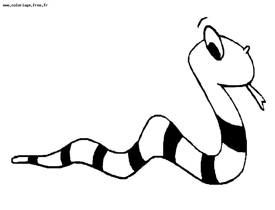 Serpent enroulé sur un fond de végétation
