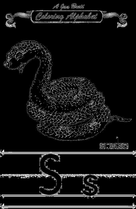 Coloriage d'un serpent enroulé dans la verdure