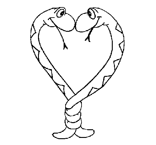 Coloriage d’un serpent sinueux sur fond naturel
