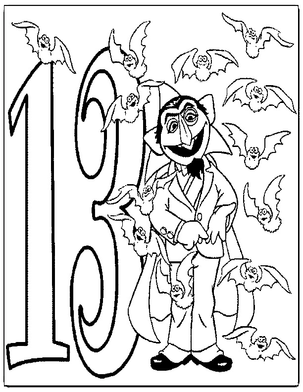 Coloriage de personnages de Sesame Street en pleine interaction joyeuse