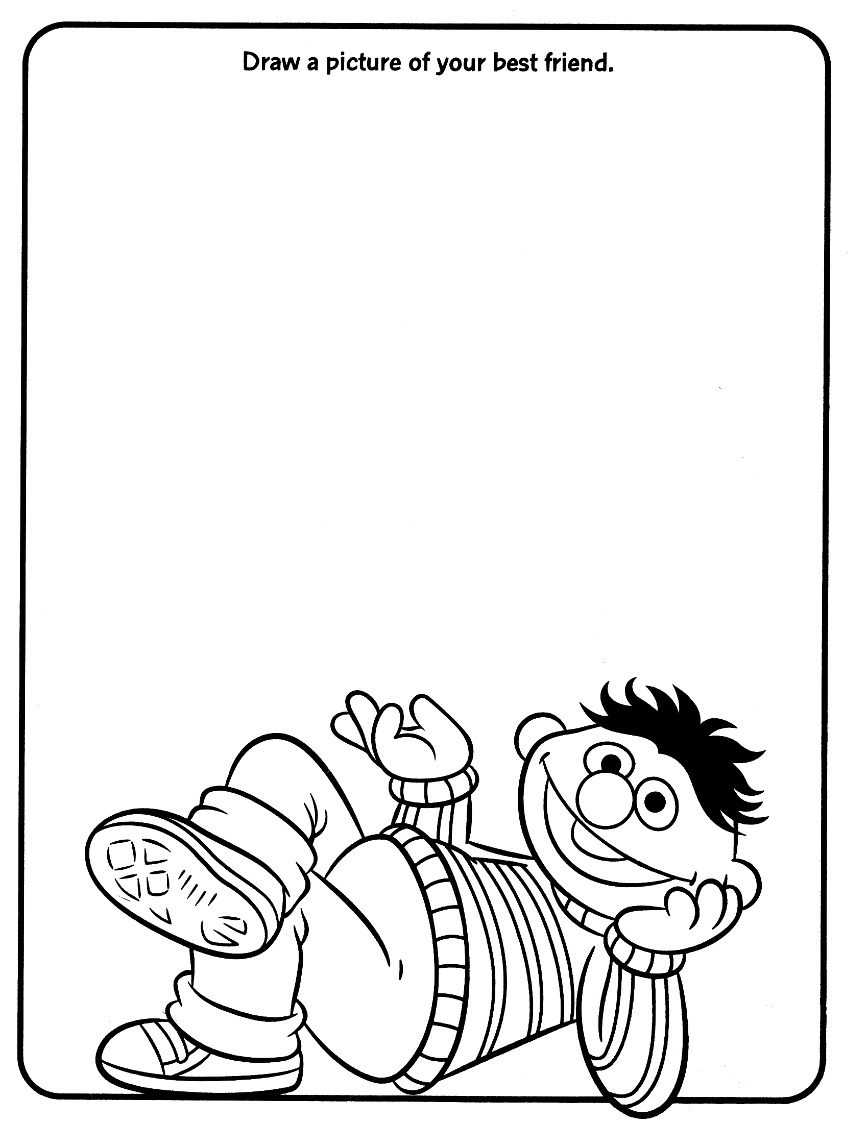 Les personnages de Sesame Street en pleine aventure de coloriage