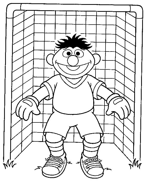 Coloriage de personnages de Sesame Street dans un décor ludique