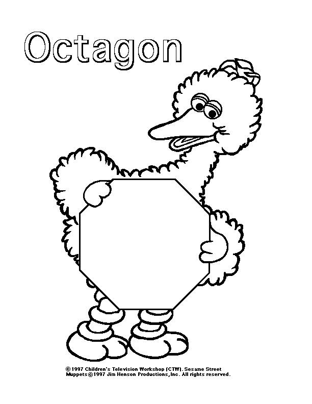 Coloriage de personnages de Sesame Street en pleine activité