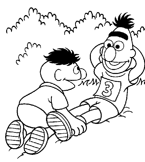 Personnages de Sesame Street en pleine activité ludique