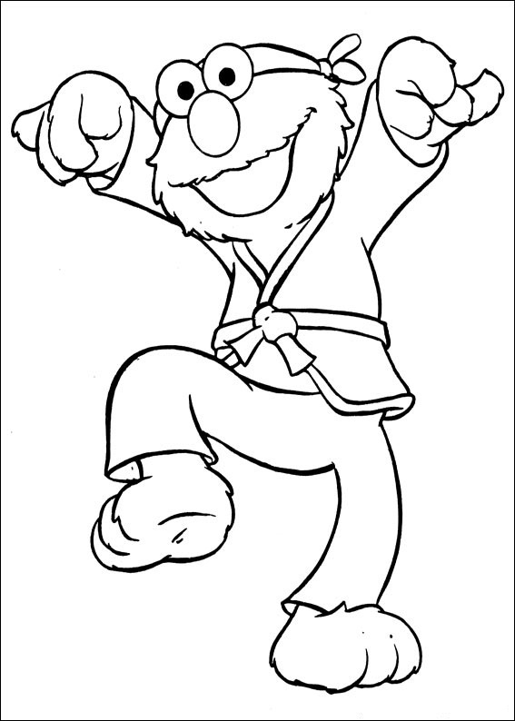 Personnages de Sesame Street en pleine activité joyeuse