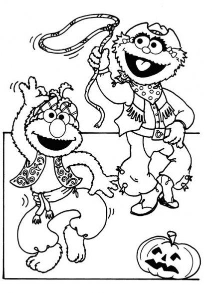Personnages de Sesame Street en pleine activité joyeuse