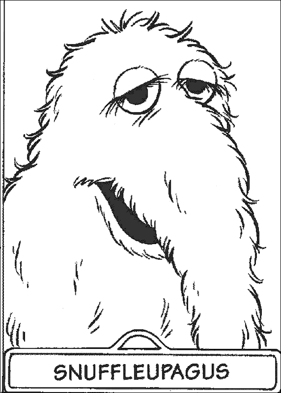 Coloriage de personnages de Sesame Street en pleine interaction joyeuse