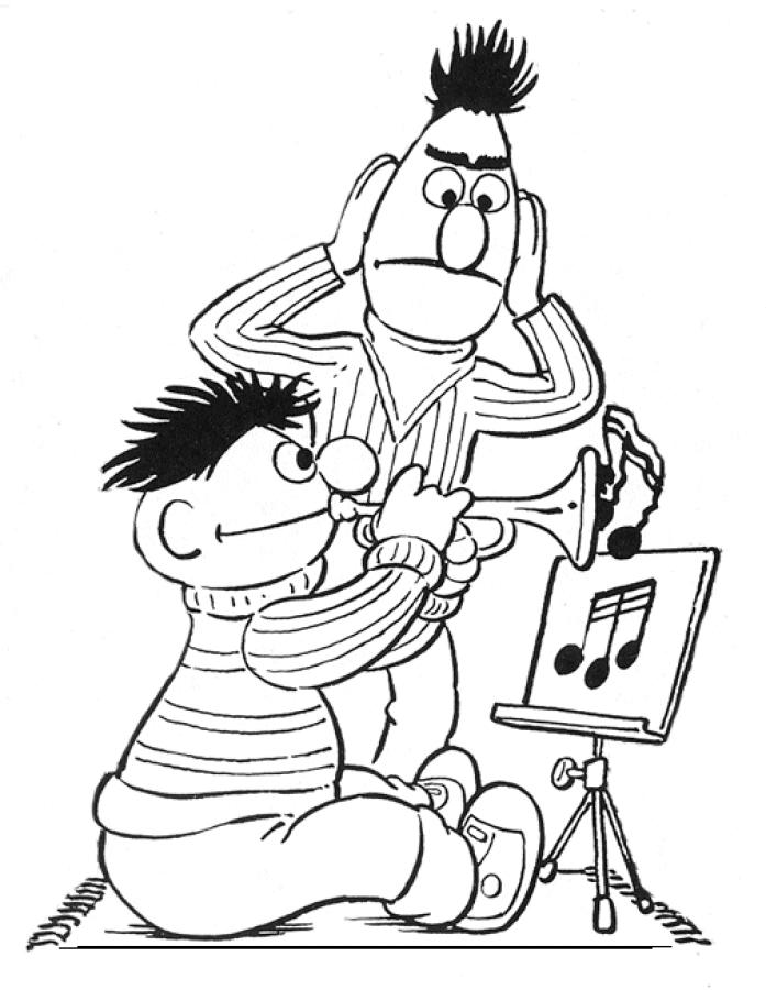Les personnages de Sesame Street en pleine activité de coloriage