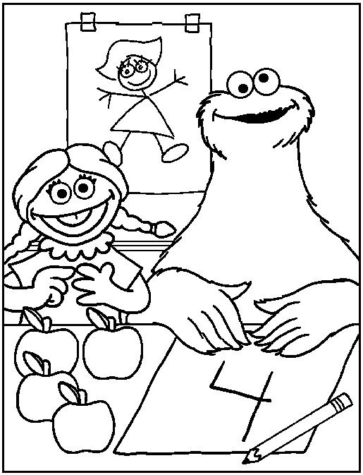 Personnages de Sesame Street interagissant joyeusement dans un décor ludique