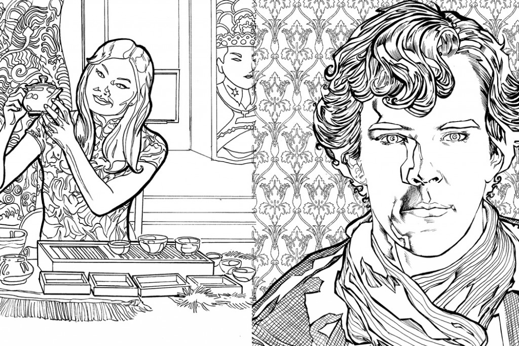 Sherlock Holmes en pleine enquête dans un décor londonien
