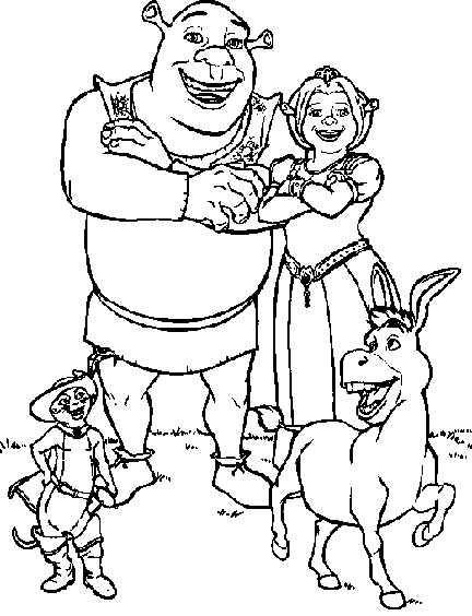 Shrek et Fiona dans un moment de complicité au bord d'un lac