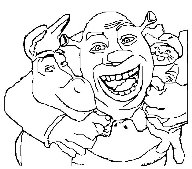 Shrek et Fiona en balade dans la forêt