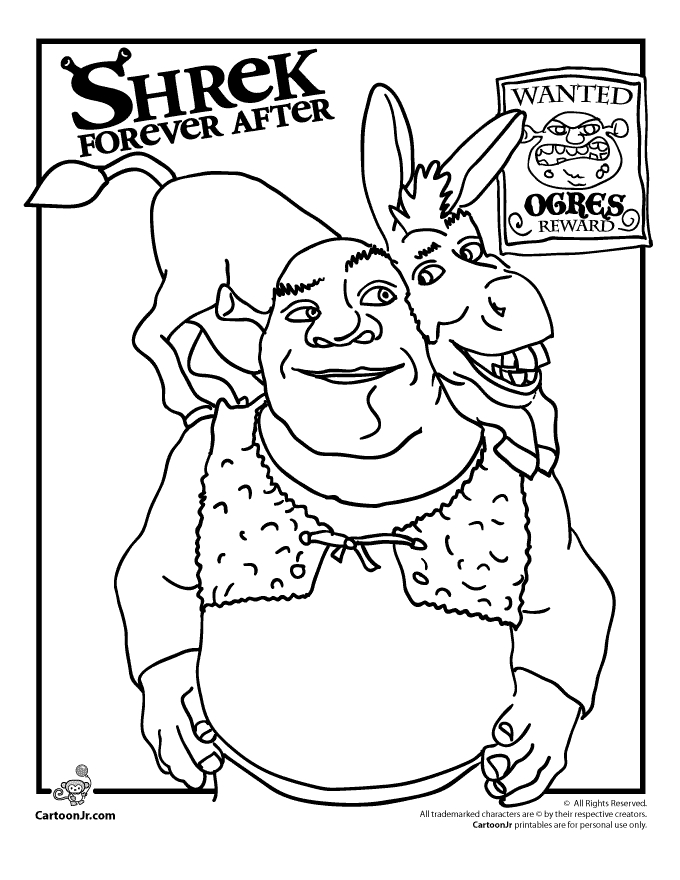 Shrek et Fiona se reposent dans la forêt