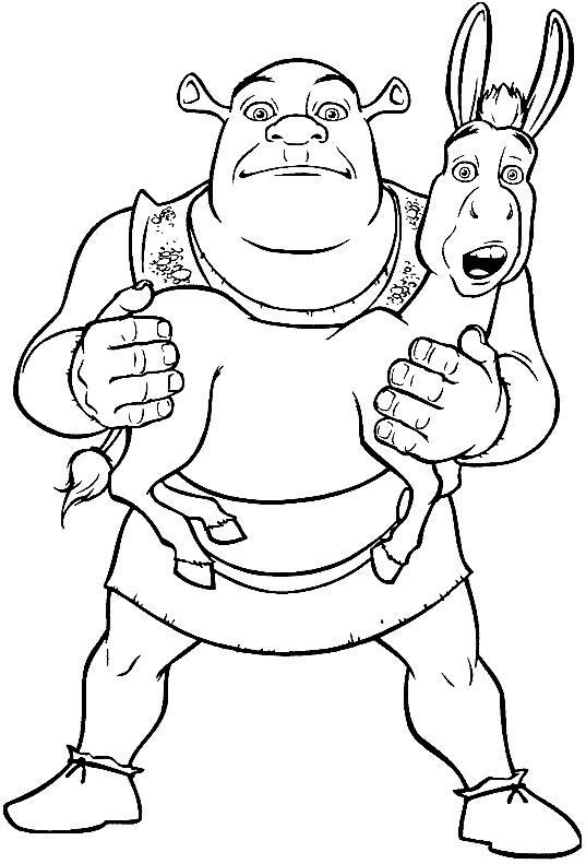 Shrek et Fiona dans la forêt