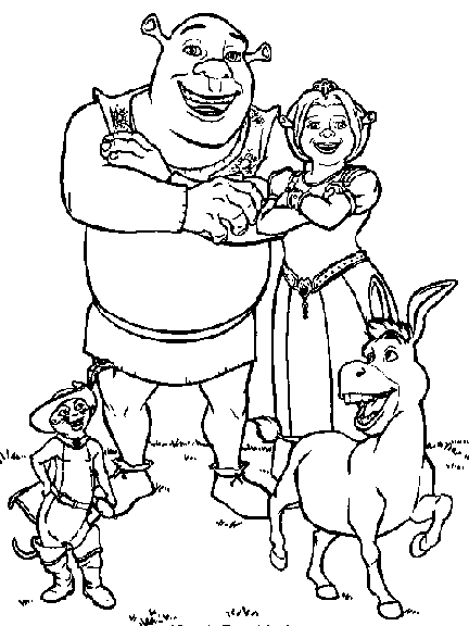 Shrek et Fiona se reposent dans leur marais