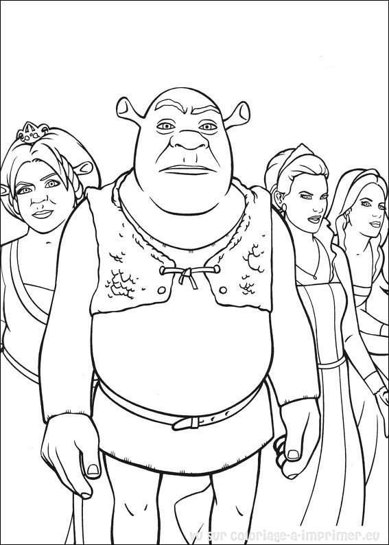 Shrek et Fiona dans une scène de tendresse au bord du marais