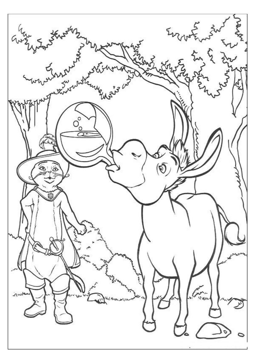 Shrek et Fiona dans une scène joyeuse au cœur de la forêt