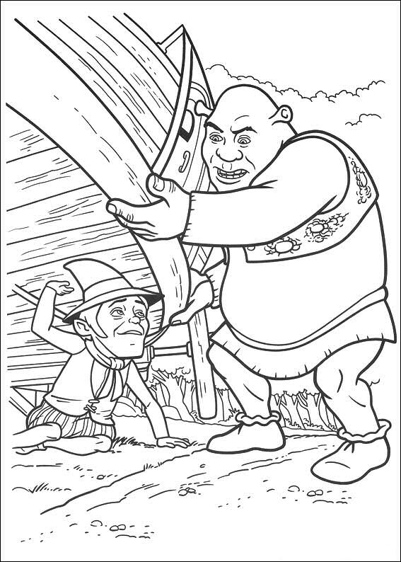 Shrek et Donkey en pleine discussion dans la forêt
