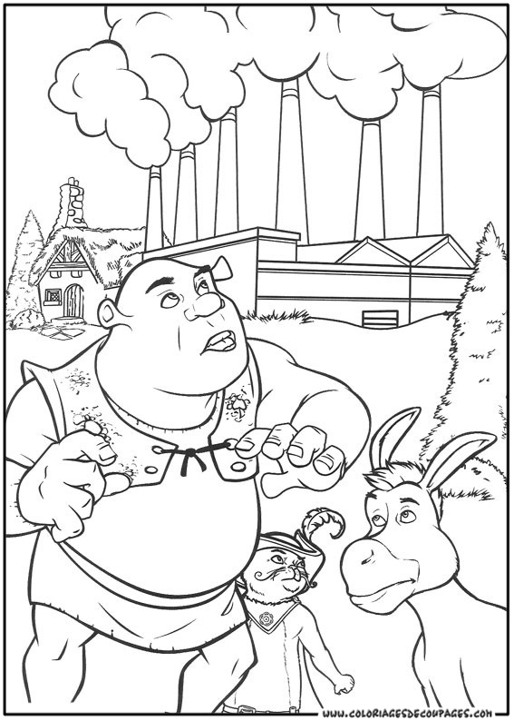 Shrek et Fiona se reposent dans leur marais