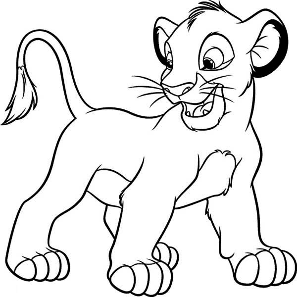 Simba se reposant dans la savane africaine