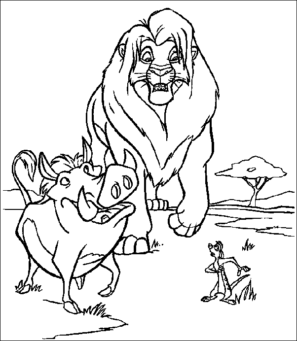 Simba, le lion, en pleine contemplation dans la savane