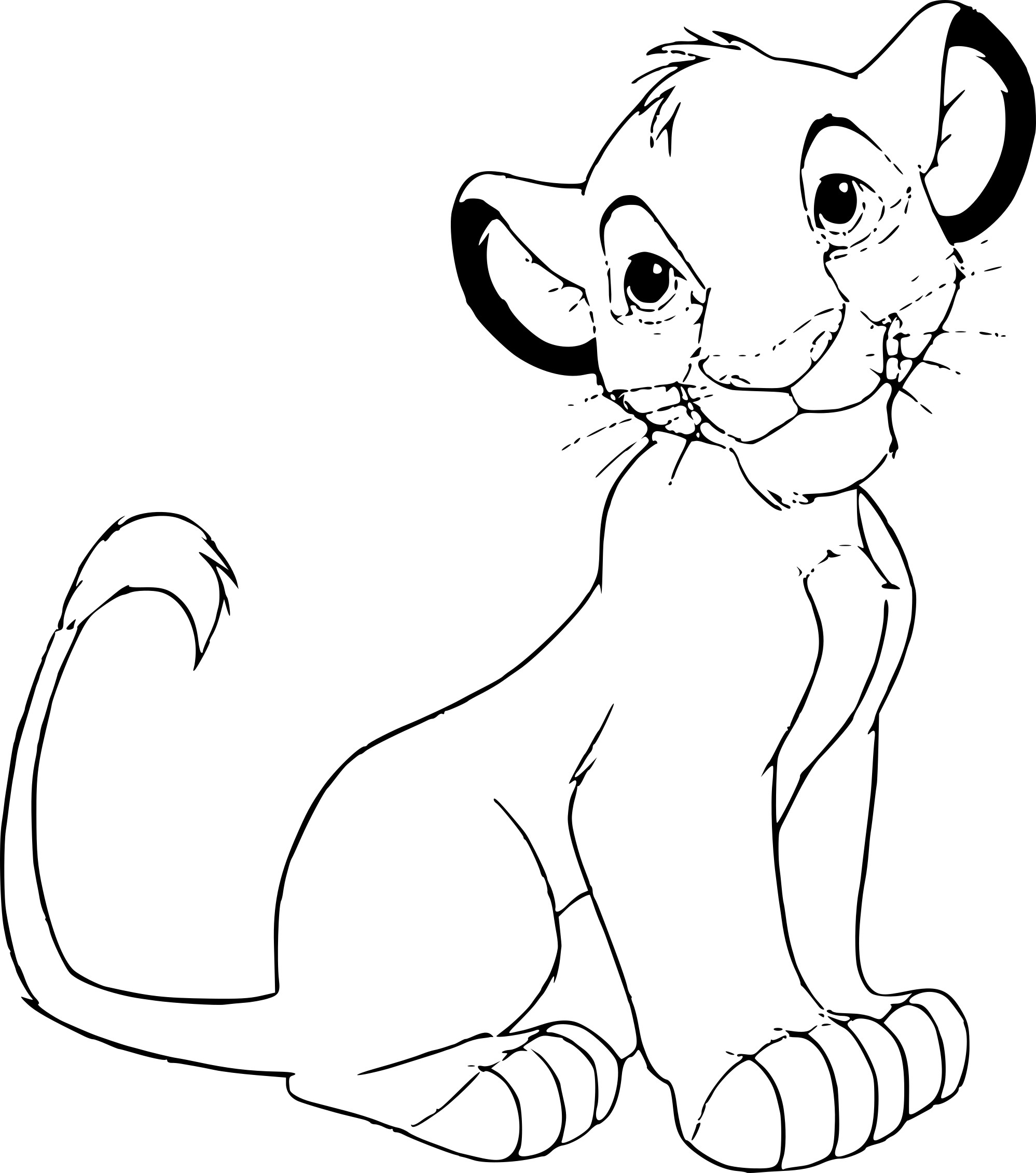 Simba en pleine contemplation dans la savane