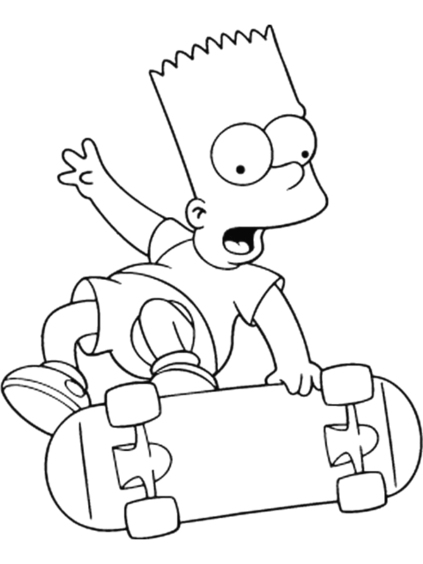 Homer et Bart Simpson en pleine activité de coloriage