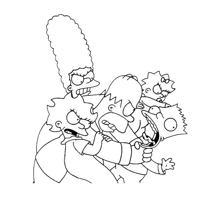 Homer et Bart Simpson en pleine action sur leur canapé