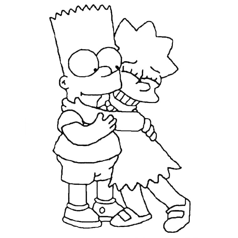 Homer et Bart Simpson en pleine aventure sur un skate