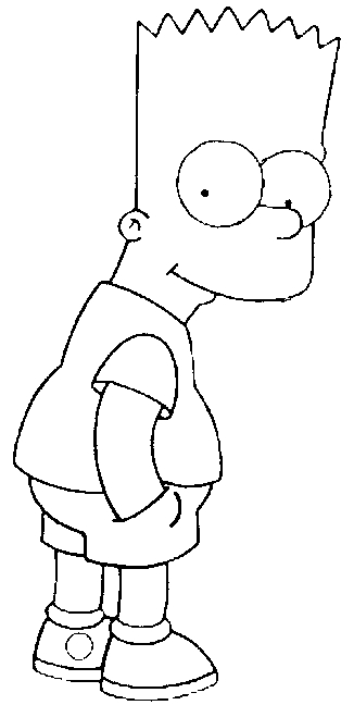 Homer et Bart Simpson dans leur salon en train de regarder la télévision