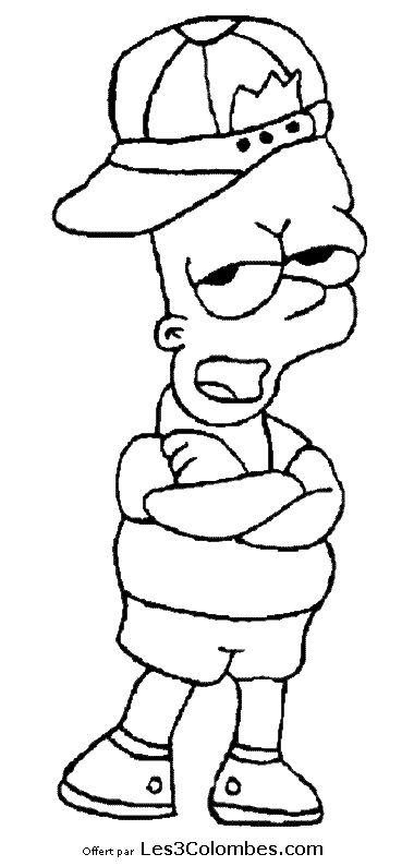 Homer et Bart Simpson dans le jardin de la maison